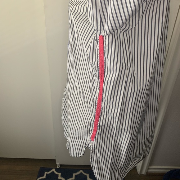 Gap Striped Crochet Popover Shirt - Picture 4 of 7